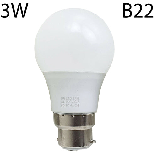 Lampadine LED GLS da 3 W con attacco B22, risparmio energetico, Edison, luce bianca fredda 6000 K, non dimmerabili ~ 2546