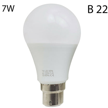 7 W B22 Schraub-LED-Licht GLS-Lampen, energiesparende Edison Cool White 6000 K nicht dimmbare Lichter