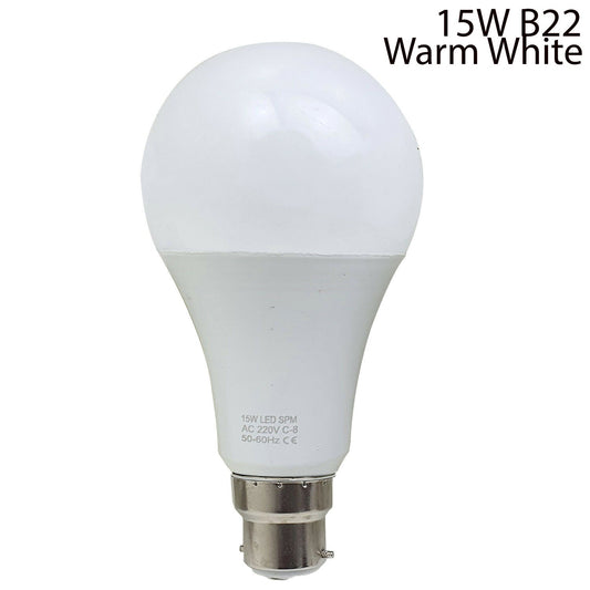 15W B22 Glühbirne Energiesparlampe Warm White Globe