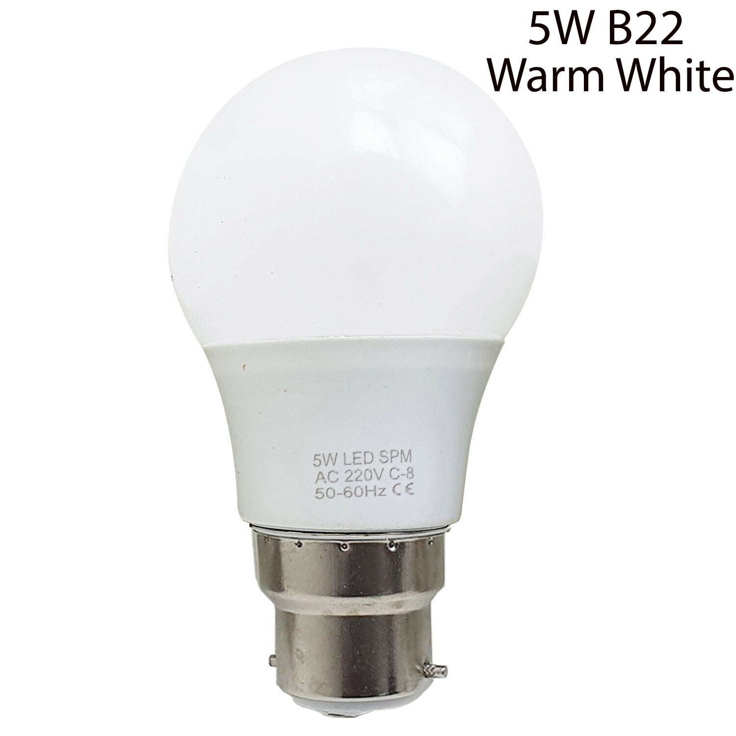 5W B22 Glühbirne Energiesparlampe Warm White Globe