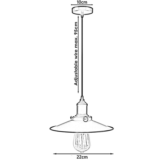Pendelleuchte Esstisch mit LED-Pendelleuchte mit E27-Fassung