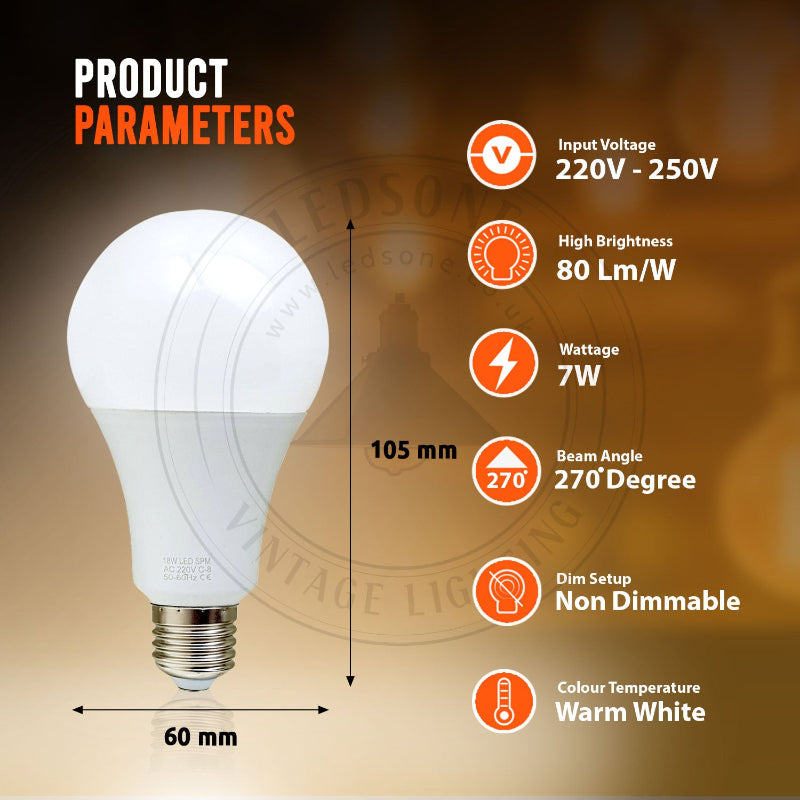 LED Glühbirne 7W E27 ersetzt 60W
