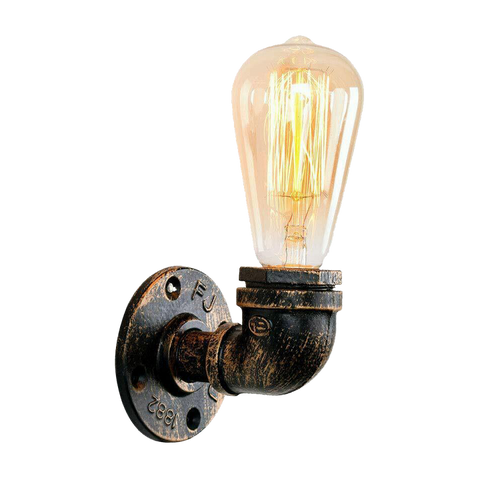 Industrial Kupfer Gebürstet Wandleuchte Röhren Lampe ~2294