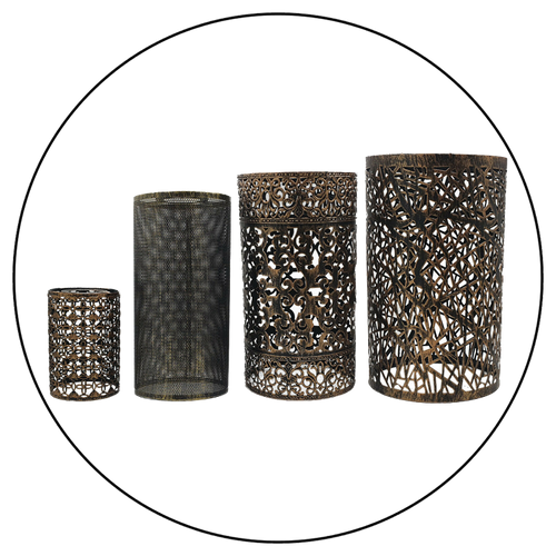 Gebürstetes Kupfer 4 * Deckenleuchtenschirme aus Metallkäfig~1764