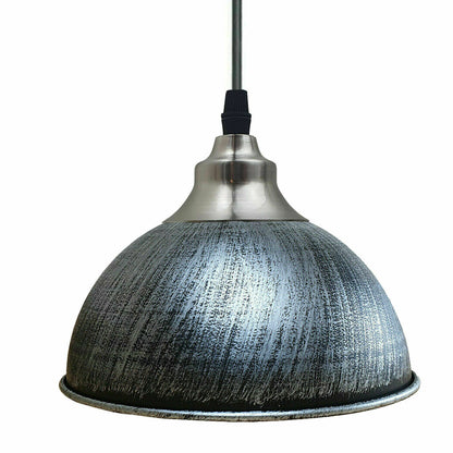 Moderne Vintage Retro industrielle rustikale Wandleuchte Pendelleuchte Lampenfassung – gebürstetes Silber