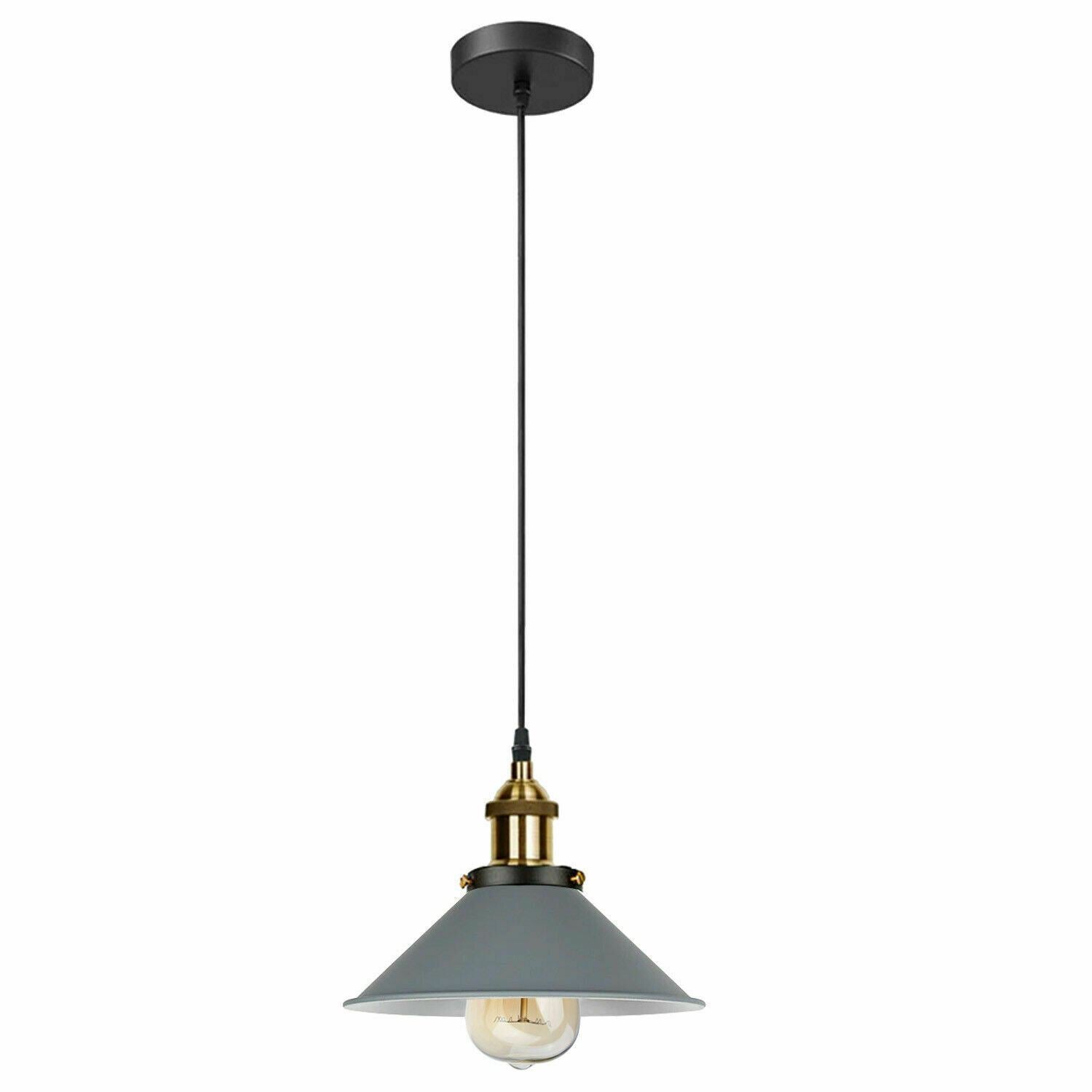Vintage Industrieller Deckenpendelschirm aus Metall Moderne Hängelampe im Retro-Stil