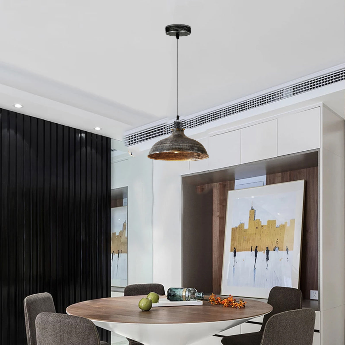 Moderne Pendelleuchte Ø 36cm| E27 Metallampe 