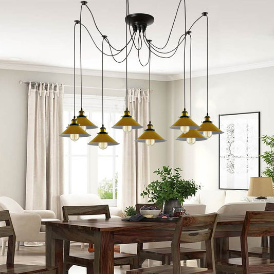 Moderne Spinnenlampe 8-flammige Pendelleuchte