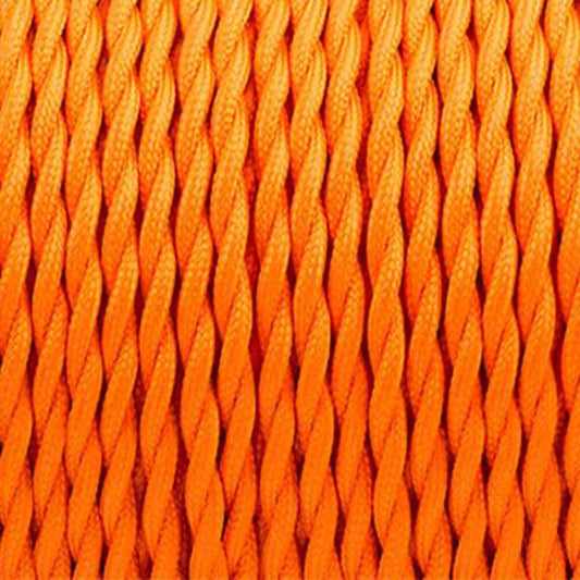 2-adriges verdrilltes Elektrokabel Orangefarbener Stoff 0.75 mm - LED-Leuchten kaufen - Transformatoren - Lampenschirme - Halter | LEDSone de