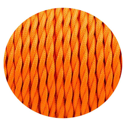 Textilkabel Lampenkabel Stoffkabel 2x0.75mm², Geflochten, Orange