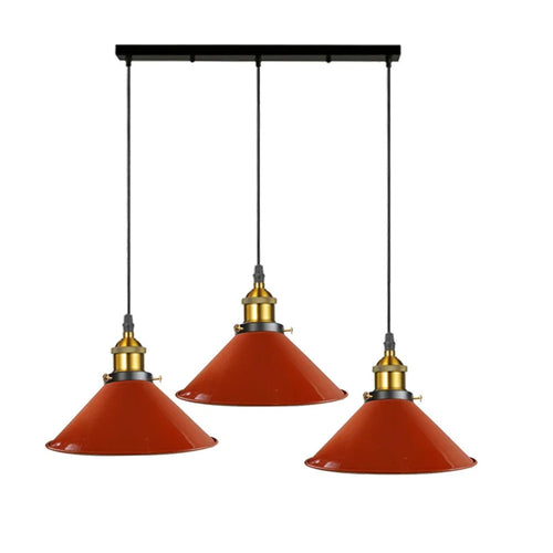 Modern Orange 3-Flammig Metall Pendelleuchte Fur Wohnzimmer~1635