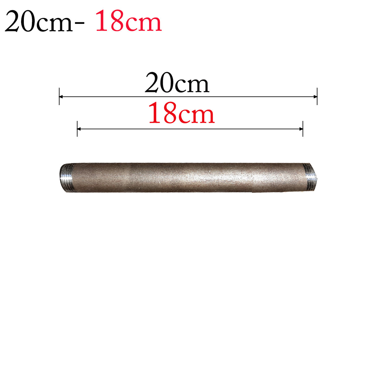 Rohrbeleuchtungszubehör Eisengewinderohr-20cm