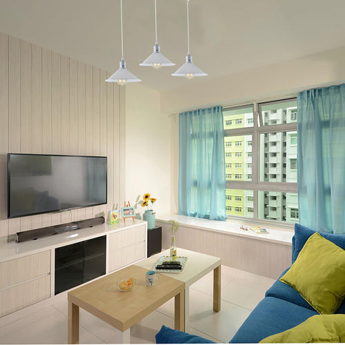 Hvid pendellampe 3 lys indendørs belysning lampeskærme hængelamper ~1767