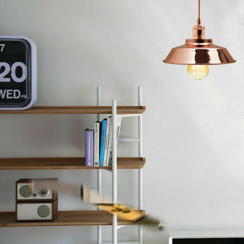 Vintage Retro  Industrie Pendelleuchte Rosegold Hängelampe~2031