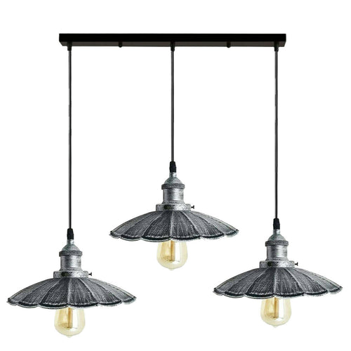 Lampada a sospensione retrò a 3 fiamme per illuminazione del soggiorno~1675