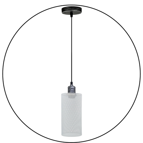 Industrielle Pendelleuchte Weißer Metallschirm im Nordic Loft Design ~1868