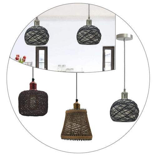 Industrielle Vintage Deckenlampe – Retro E27 Pendelleuchte mit Käfig-Design Kronleuchter~1506