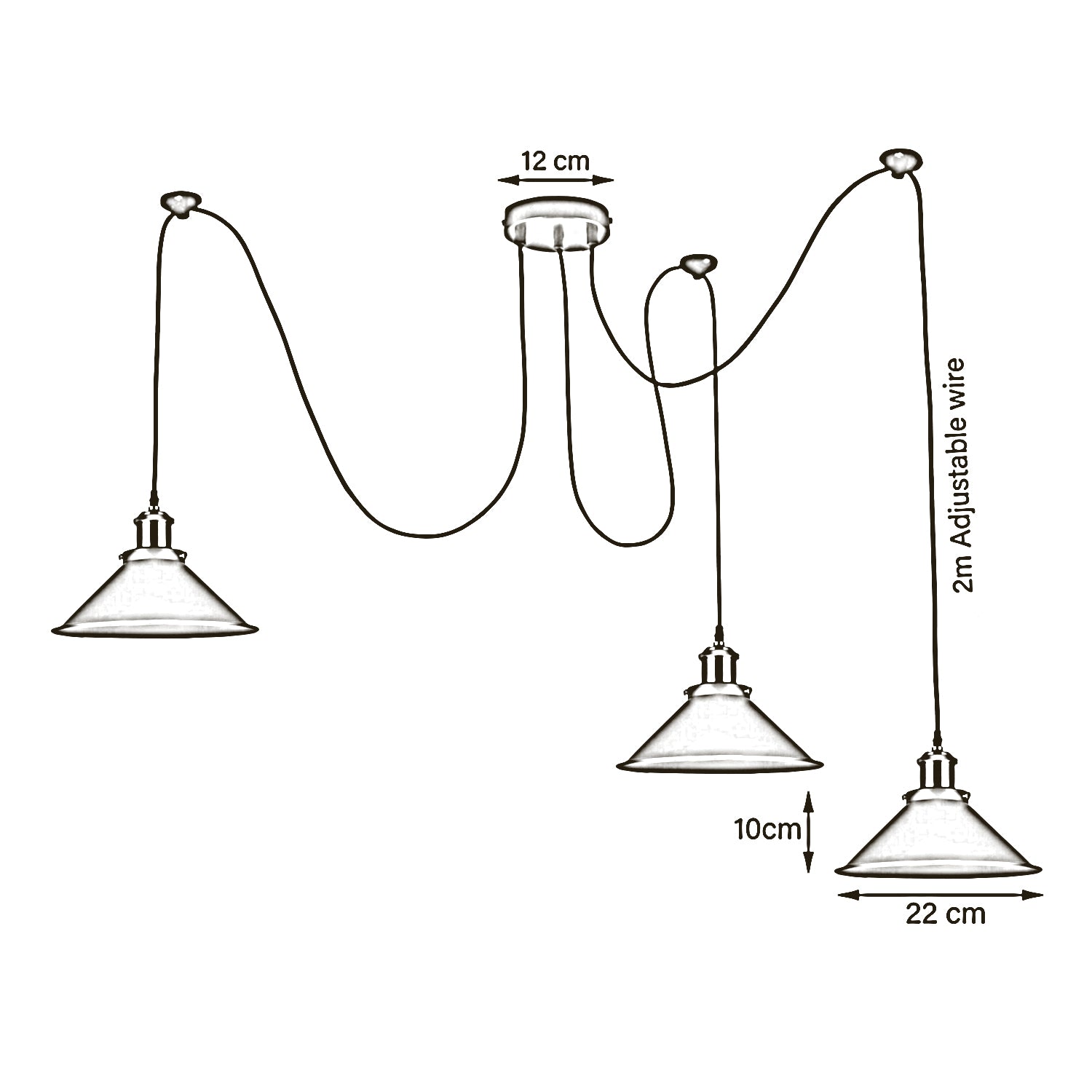 Retro Spinnenlampe Kronleuchter Deckenleuchten 