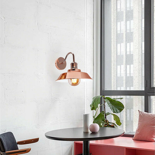 Retro Wandleuchte in Roségold
