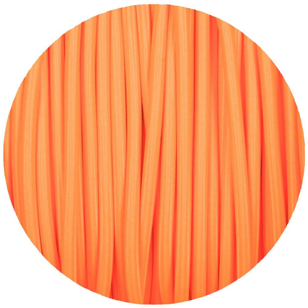 Textilkabel 2 Adrig Lampenkabel Stoffkabel 0.75mm², Rund, Orange