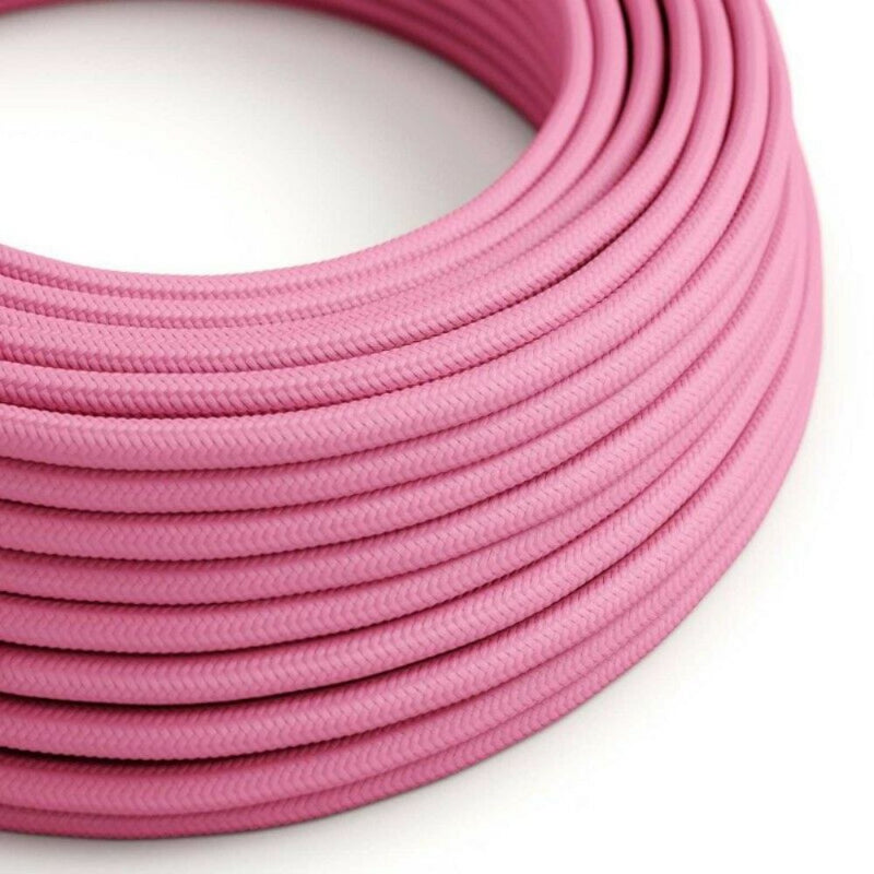 Rundes 3-adriges Lampenkabel 1m 5m 10m Rosa