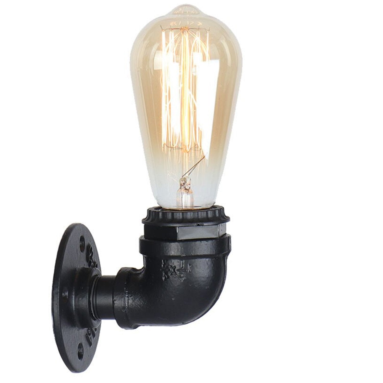 Vintage Industrielle Wasserpfeifenlampe Retro Licht Steampunk Wandleuchte LEDSone DE-7