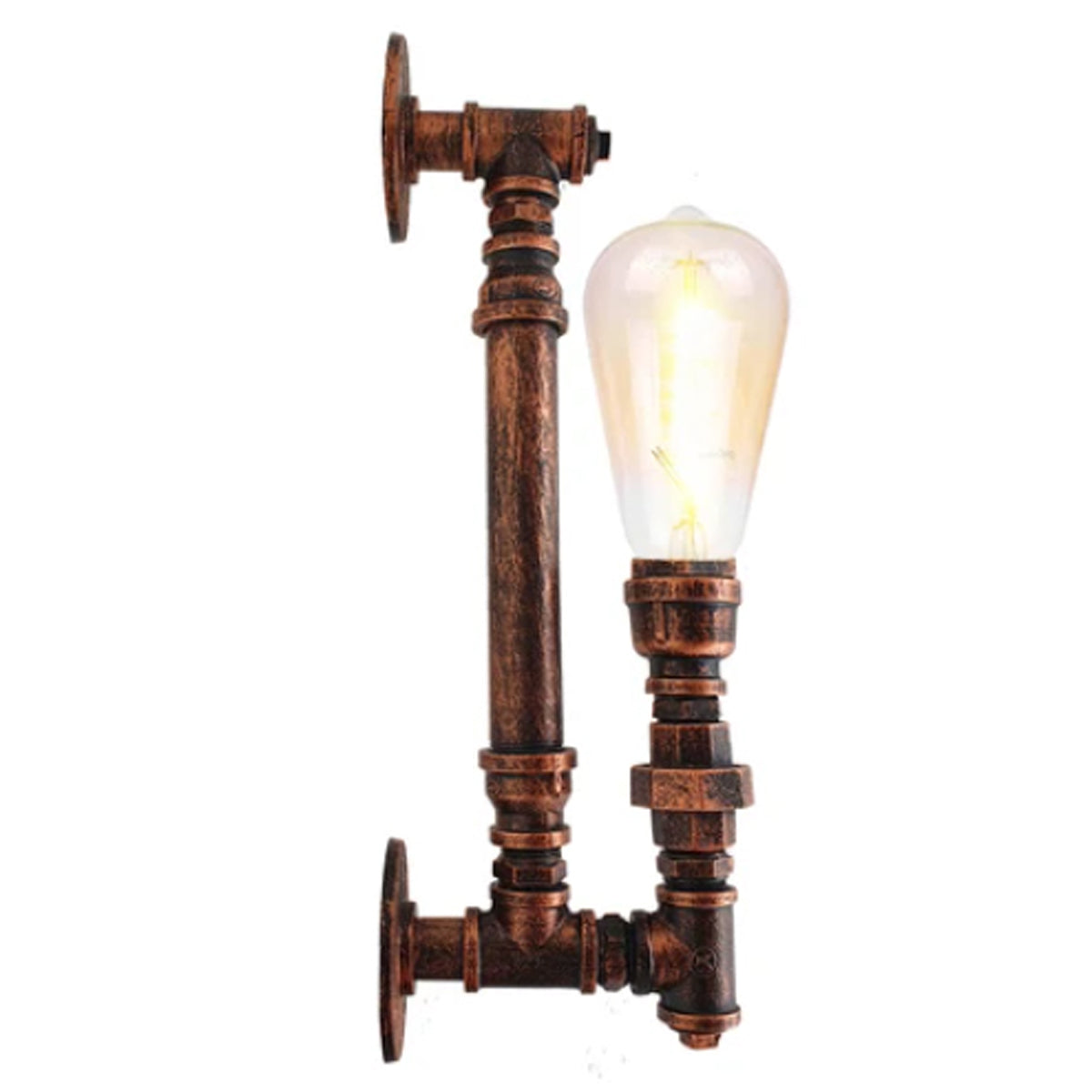 Rustikale rote Stahlrohrwand Vintage industrielle Retro-Art Lampenlicht