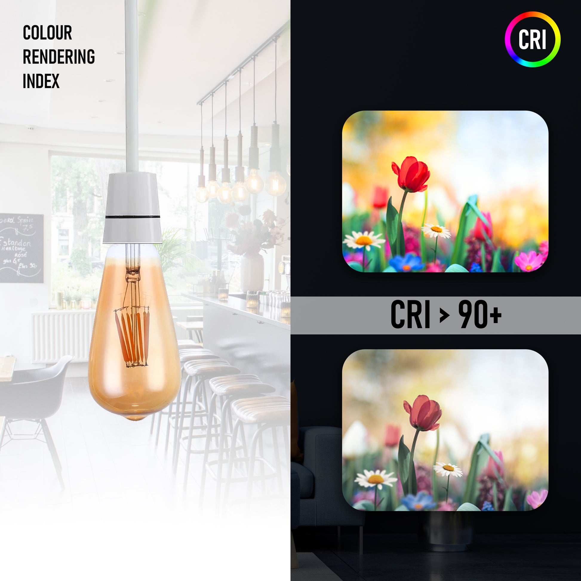 Vintage LED dimmbare ST64 Glühbirne E27 Innen