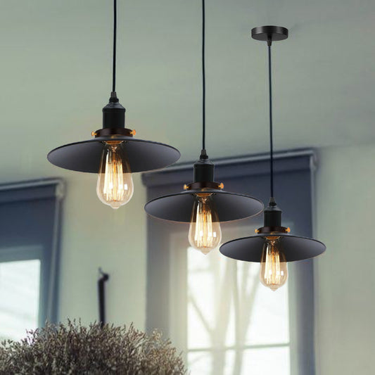 Schwarz-Vintage Deckenlampe Leuchte Pendelleuchte Hängelampe Retro Industrie Design