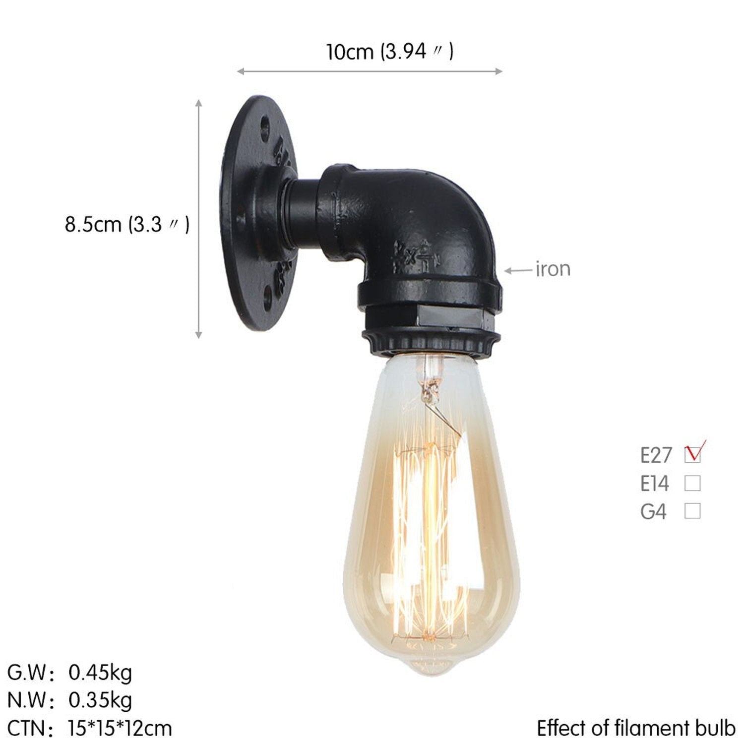 Wandleuchte Mit Rohrlampen 