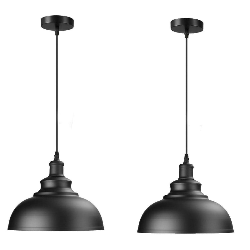 Schwarze Hängelampe Industrial