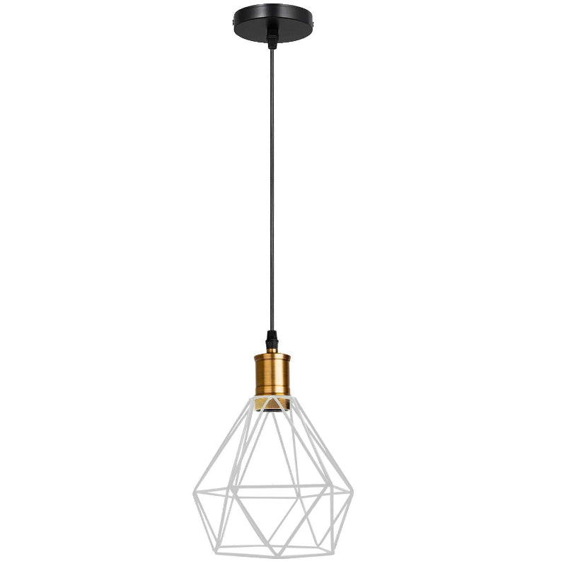 Schwarze Retro Hängelampe mit Diamantform