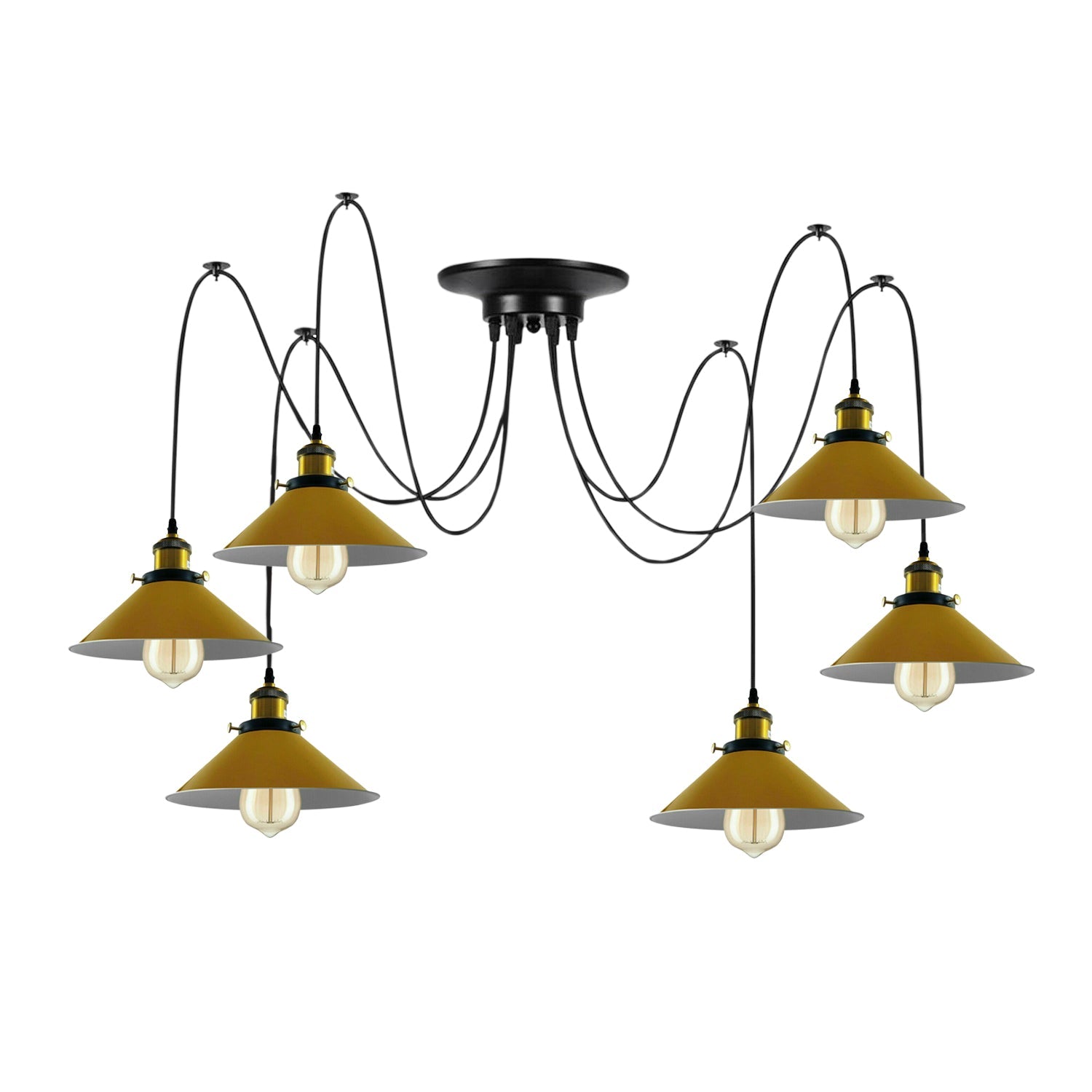  Spinnenlampe 6-flammige Pendelleuchte mit Kronleuchte