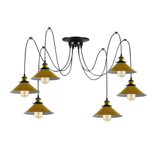  Spinnenlampe 6-flammige Pendelleuchte mit Kronleuchte