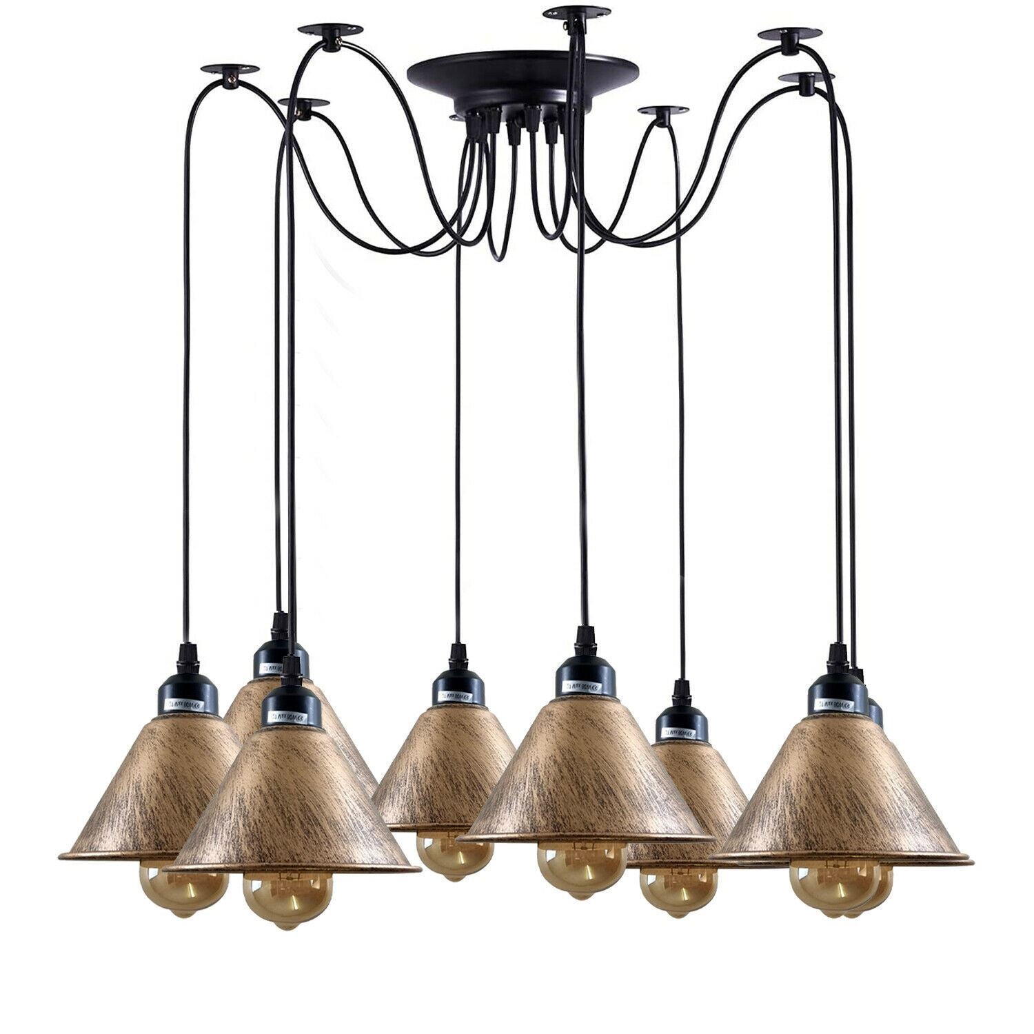 Spinnenlampe Decke Loft Stil Pendelleuchte 8 Flammig