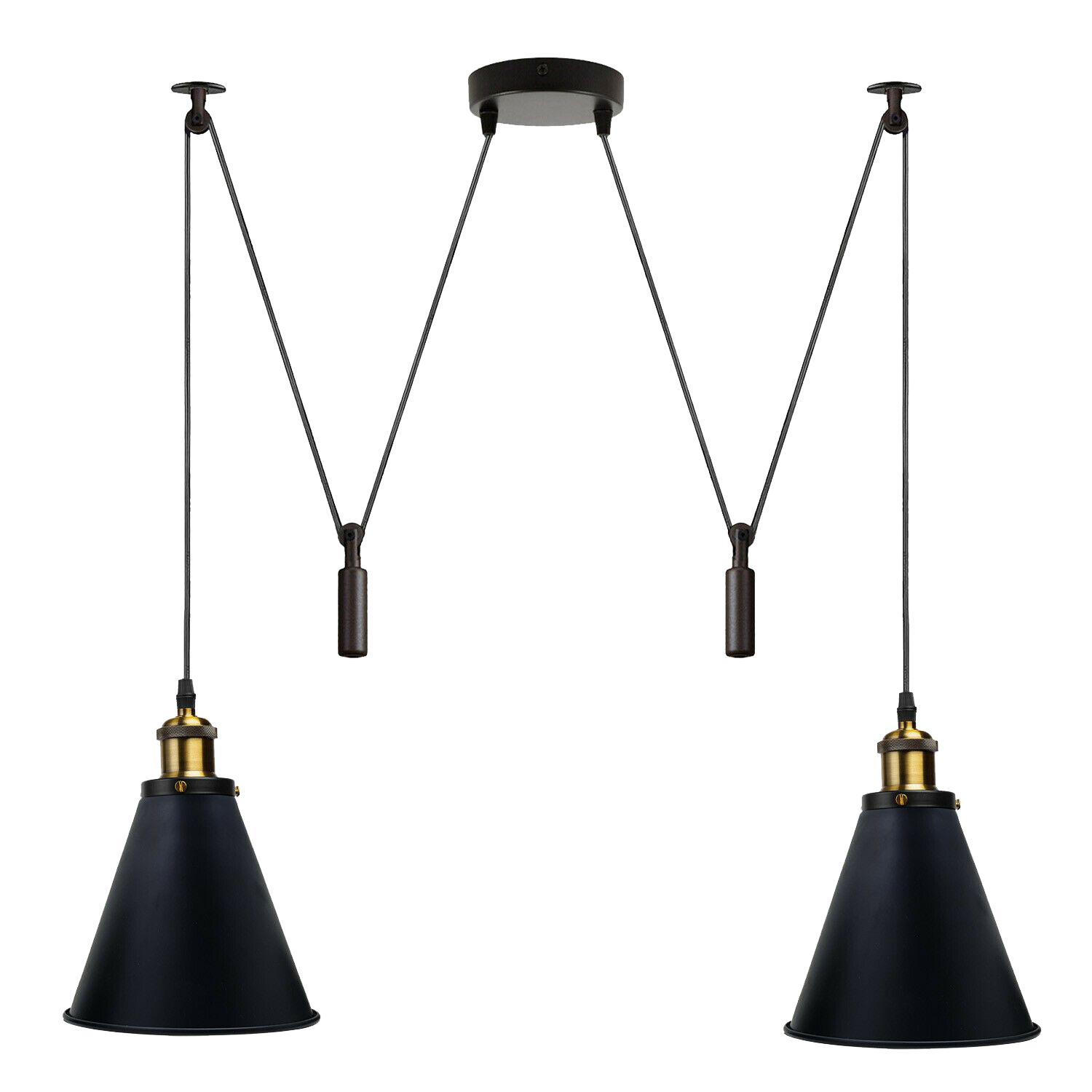 Spinnenlampe Vintage mit Edison Glühbirnen Deckenpendelleuchte