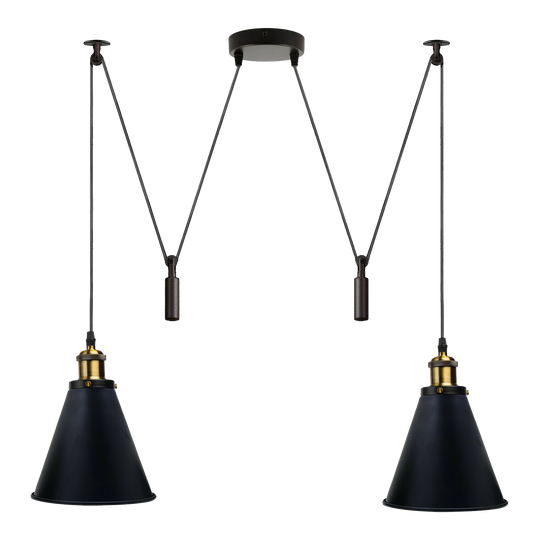 Spinnenlampe Vintage mit Edison Glühbirnen Deckenpendelleuchte