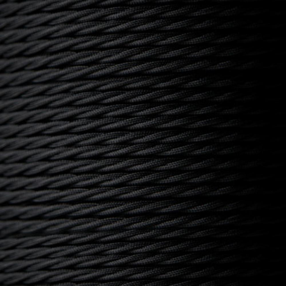 2-adriges, verdrilltes Elektrokabel mit schwarzer Farbe, 0.75 mm - LED-Leuchten kaufen - Transformatoren - Lampenschirme - Halter | LEDSone de