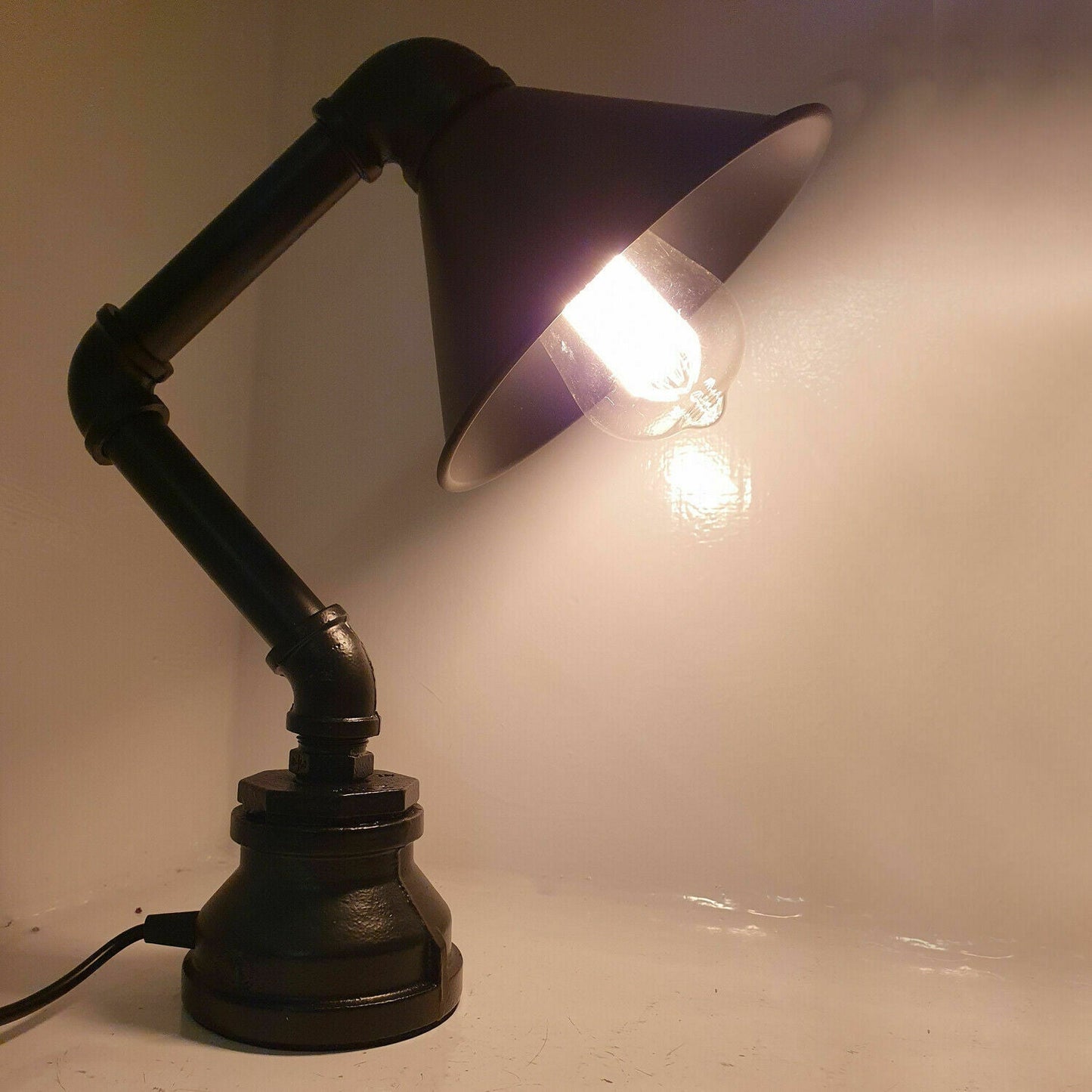 Tischleuchte Retro Licht Plug in Wasserpfeife Steampunk Schreibtisch Lichtschirm LEDSone DE-4