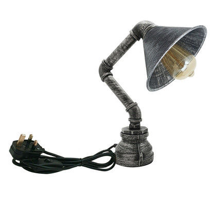 Tischleuchte Retro Licht Plug in Wasserpfeife Steampunk Schreibtisch Lichtschirm LEDSone DE-10