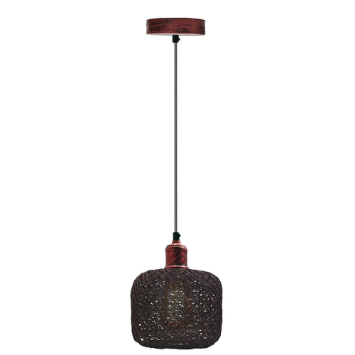 Trommel Vintage Industrie Retro Stil Moderne Decke Pendelleuchte Lampenschirm E27 Käfig~1493