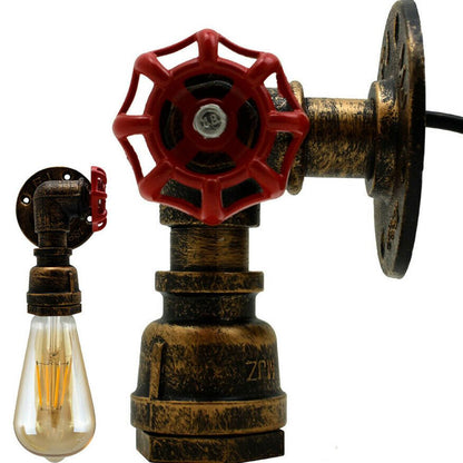 Industrielle Vintage Modell Stil Steampunk rustikale Wasserpfeife Wandleuchte Messing Lampe
