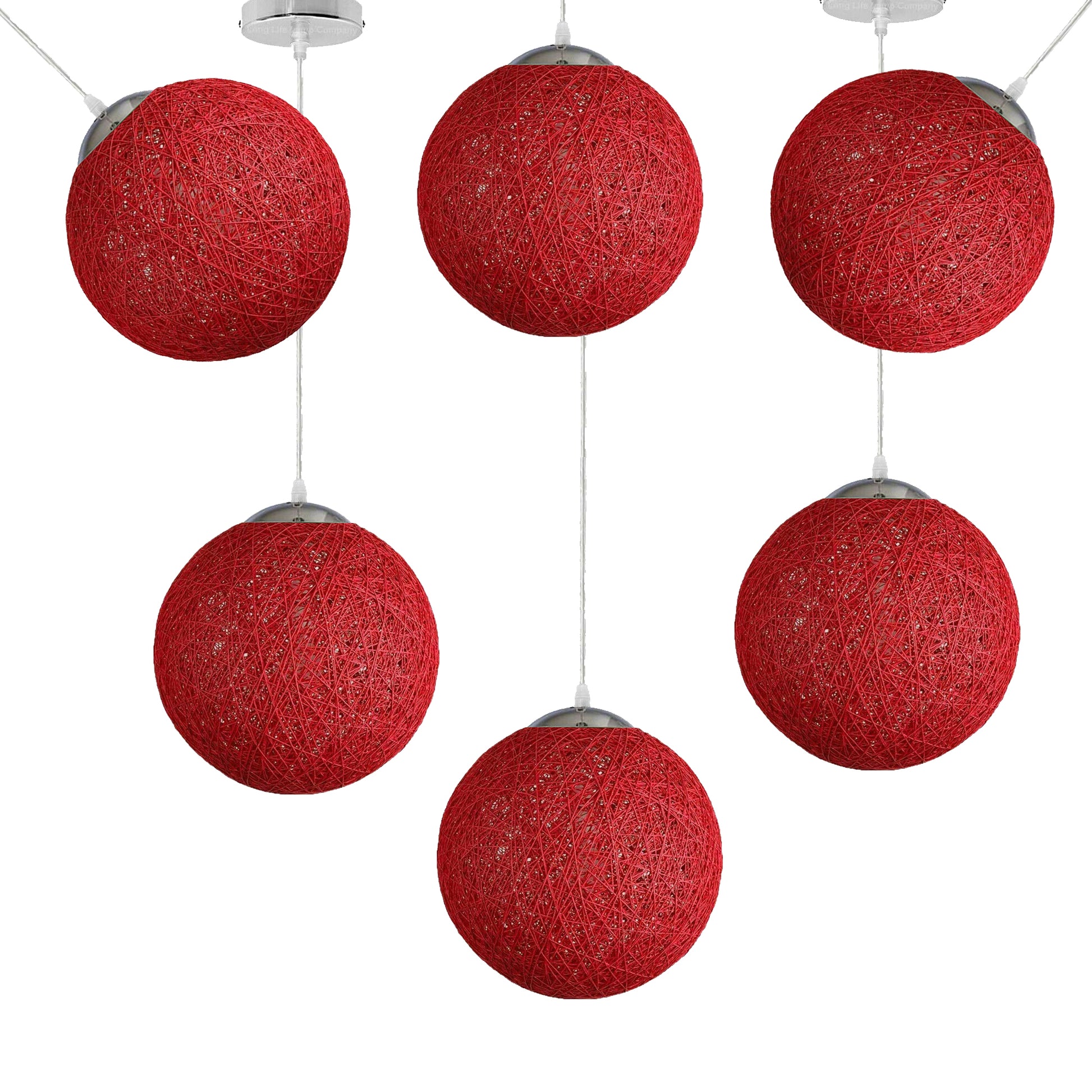 Beste Qualität Single Rattan Vine Ball Deckenpendelleuchte Rot