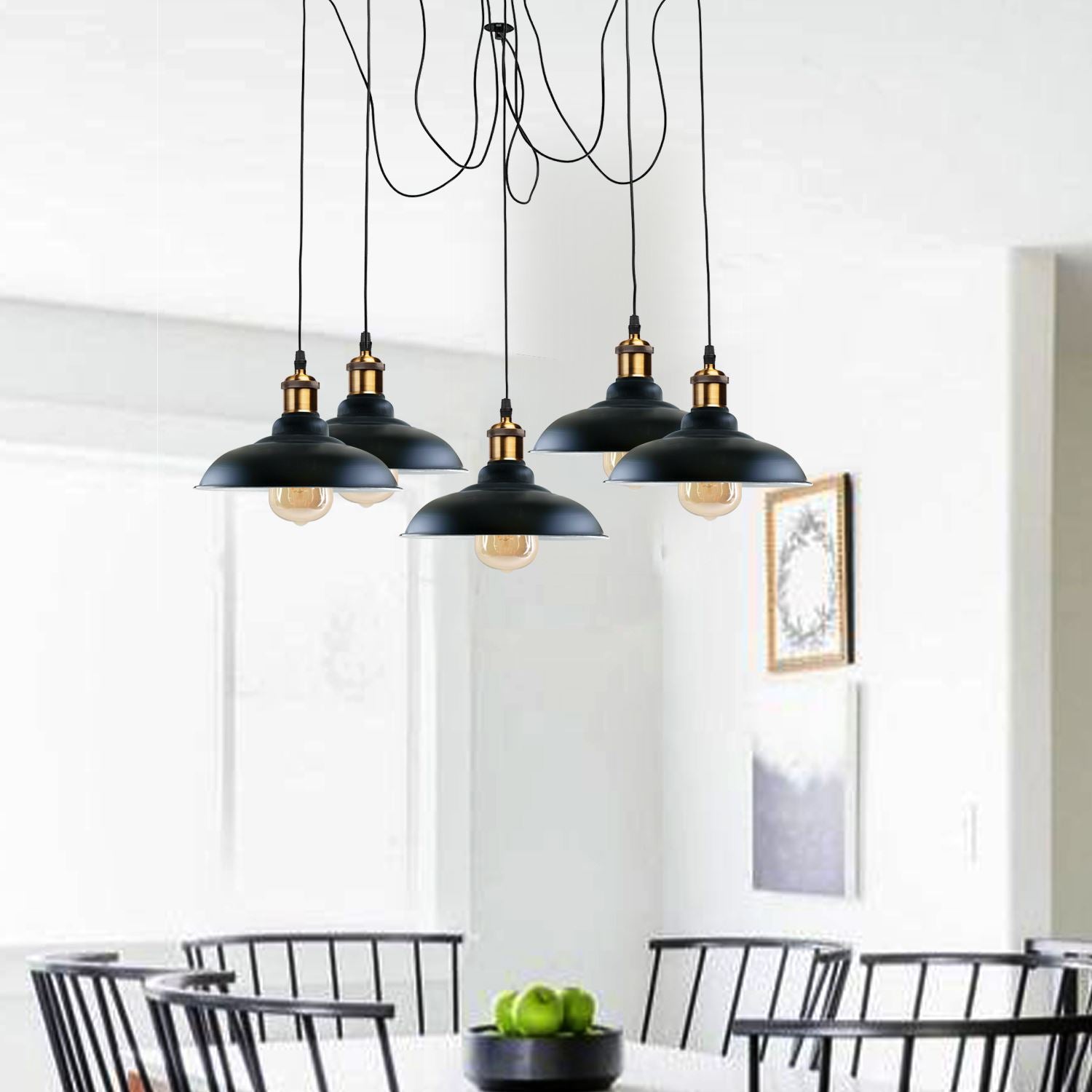 Vintage 5 Flammig Deckenlampe Spinnendesign