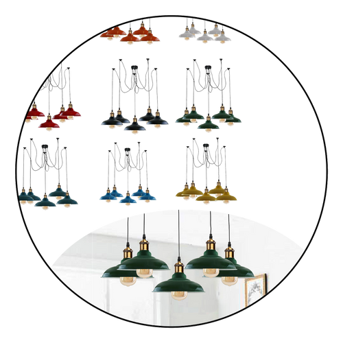 Lampada a sospensione a ragno regolabile a 5 vie ~2260