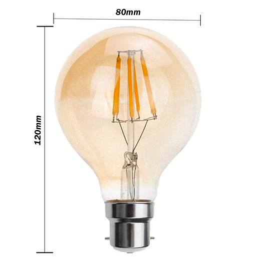 Vintage G80 B22 4W LED Glühbirne 