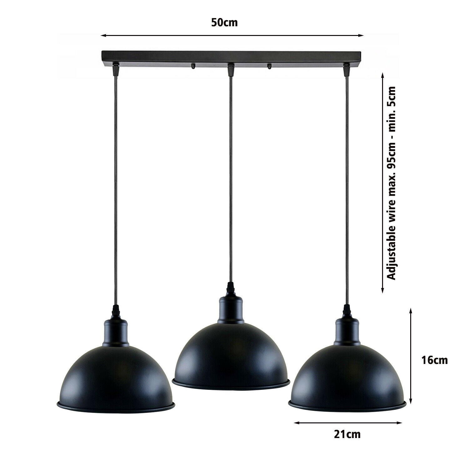 Vintage Pendelleuchte 3 Flammig Für Wohnzimmer 