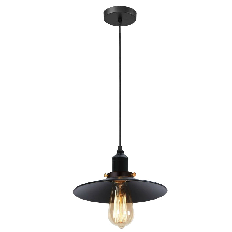 Vintage Pendelleuchte Schwarz inklusive LED