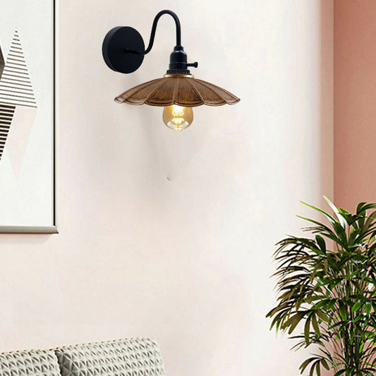 Gebürstetes Kupfer-Retro Wandleuchte Metall Wand Lampe Leuchte Loft E27 Industrie Licht