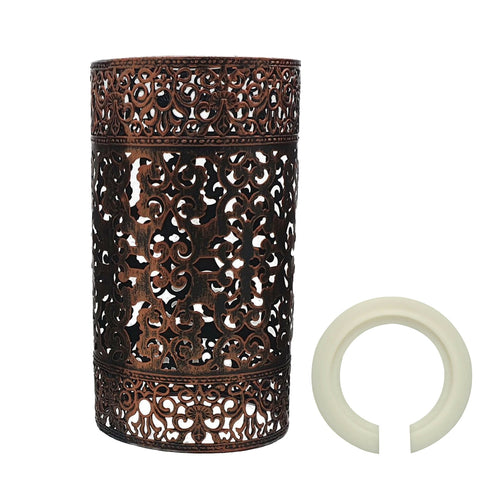 Paralume moderno rosso rustico - decorazione ideale per lampadine~1372